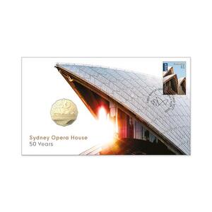 Sydney Opera House 50 Years 2023 Gilded 50c RAM PNC