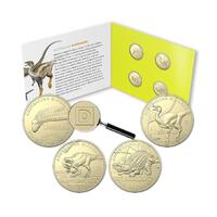 Australian Dinosaurs 2022 $1 Unc Privy Mark Four Coin Collection