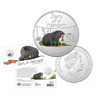 20th Anniversary of Diary of a Wombat - 2022 20c Coloured Unc Coin