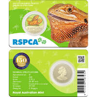 150th Anniversary Of The RSPCA (Lizard) - 2021 $1 Coloured Unc Coin
