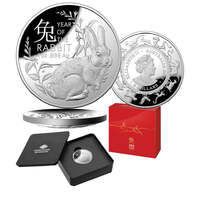 2023 Year of the Rabbit - $5 1oz Domed Fine Silver Proof Coin*