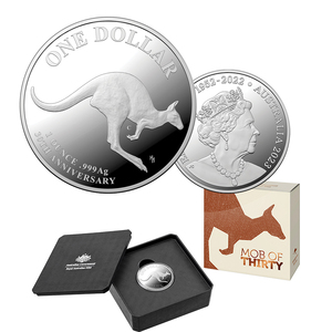 30th Anniversary of the Kangaroo Series Mob of Thirty - 2023 $1 1oz Fine Silver ‘C’ Mintmark Proof Coin